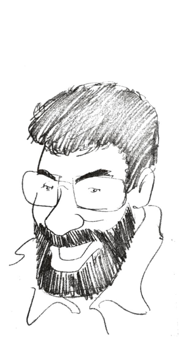 Edvaldo Rosa, em desenho a lápis